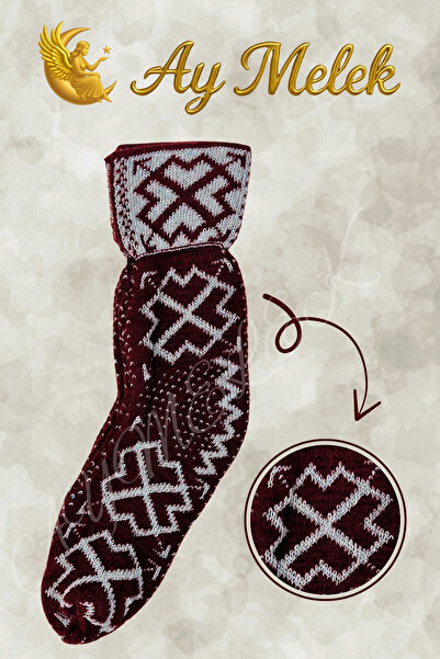 AYMELEK Women's Wool Socks (3 Pairs) Uzbek - Turkmen Wool Socks with Natural Lambswool