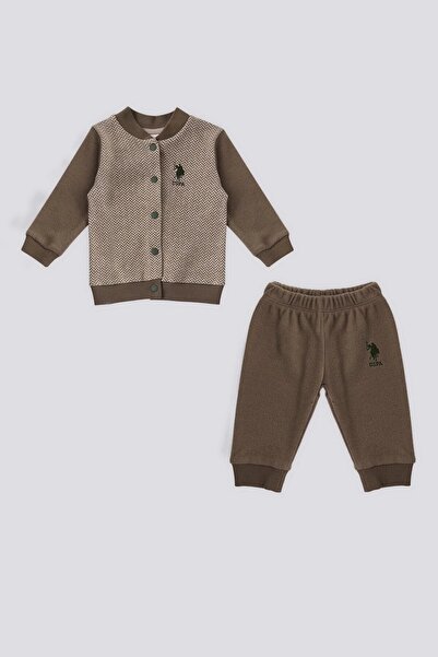 U.S. Polo Assn. U.S. Polo Assn Bej Çıtçıtlı Bebek 2 Li Takım