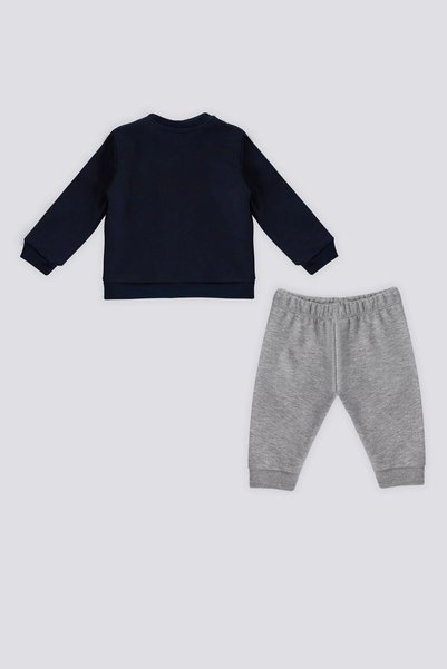 U.S. Polo Assn. U.S. Polo Assn Lacivert Uspa Baskı Çıtçıtlı Bebek 2 Li Takım