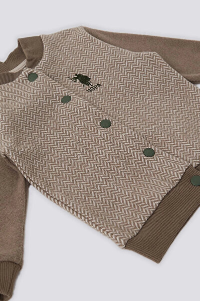 U.S. Polo Assn. U.S. Polo Assn Bej Çıtçıtlı Bebek 2 Li Takım