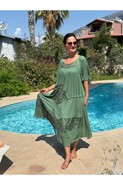 Punta Otantik VL5510 Rochie Marselina Voile Verde kaki