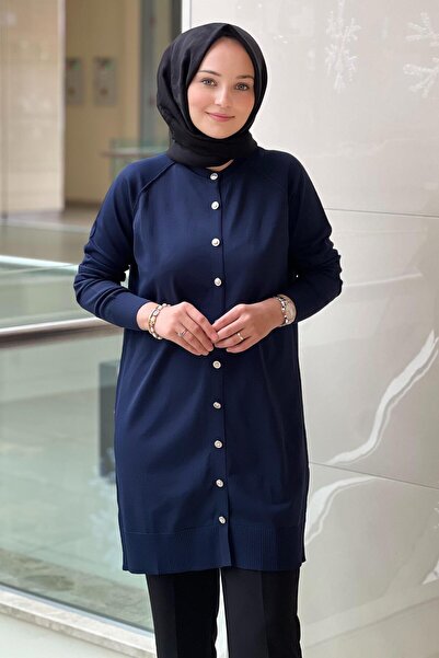 Nuss Basic Mercerized Cardigan with Raglan Sleeve