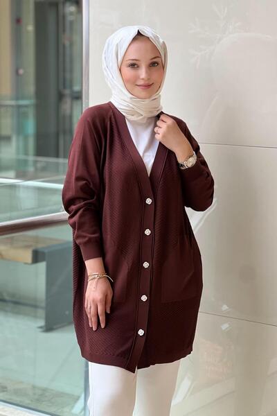 Ghisa Crossed Thin Ribbed Knit Cardigan