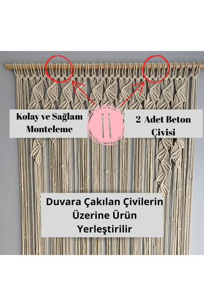 cessehome Makrome Perde Kapı Susu