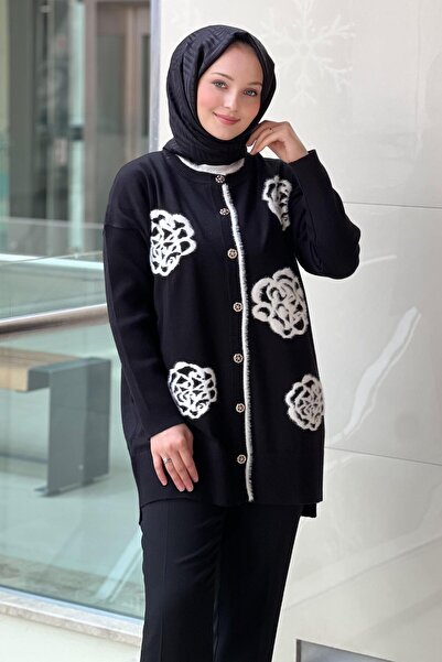 Ghisa Rose Detailed Knitwear Cardigan