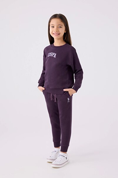 U.S. Polo Assn. Kız Çocuk Mor Eşofman Takımı