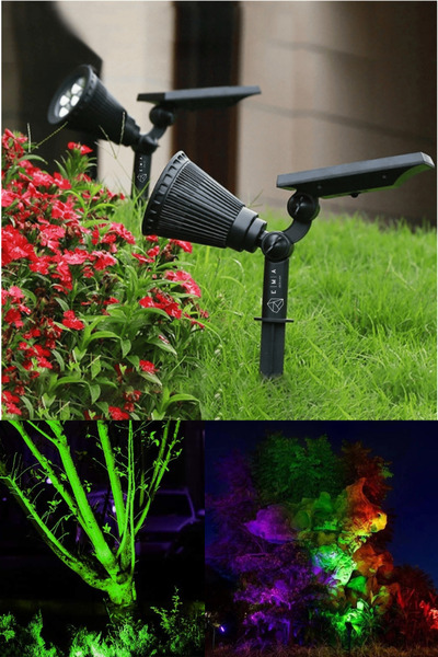 Ema Dükkan Solar Çim Armatürü 18w Rgb Güneş Enerjili Ip65 Su Geçirmez Fotosel...