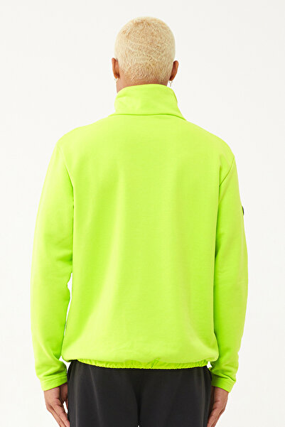 bilcee Чоловічий фосфорно-зелений світшот з напівзастібкою 1626