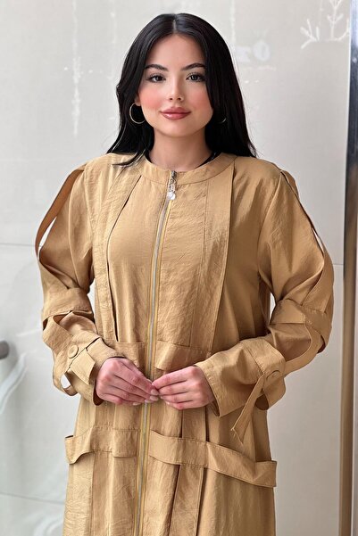 Ceremony Zippered Pasion Ferace with Cage Detail on the Sleeve and Front Body