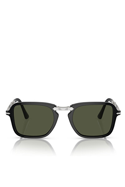Persol Po3330S Rectangular Black Unisex Sunglasses