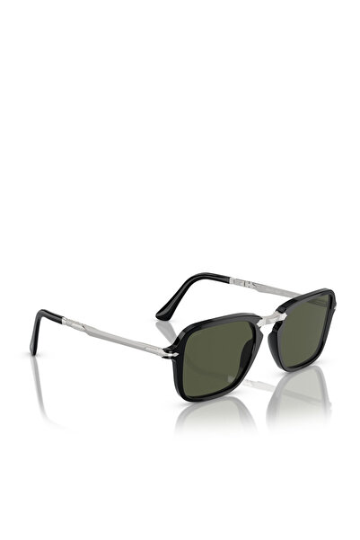 Persol Po3330S Rectangular Black Unisex Sunglasses
