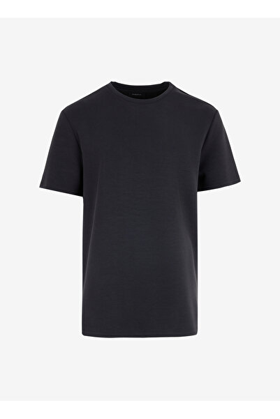 Fabrika Bisiklet Yaka Düz Antrasit Erkek T-Shirt F4SM-TST 0426