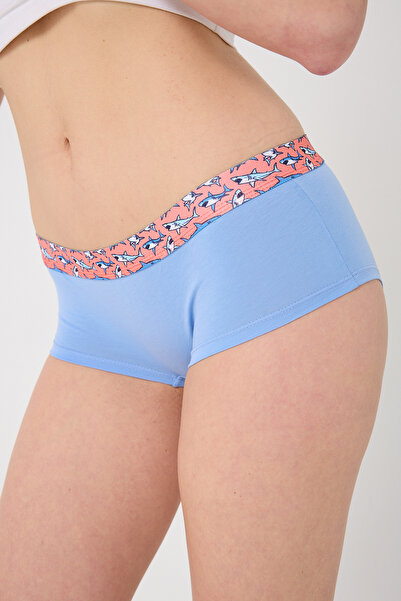 Saint Sail Cotton Lycra Flexible Fabric Printed Couple Boyshort Women's Panties