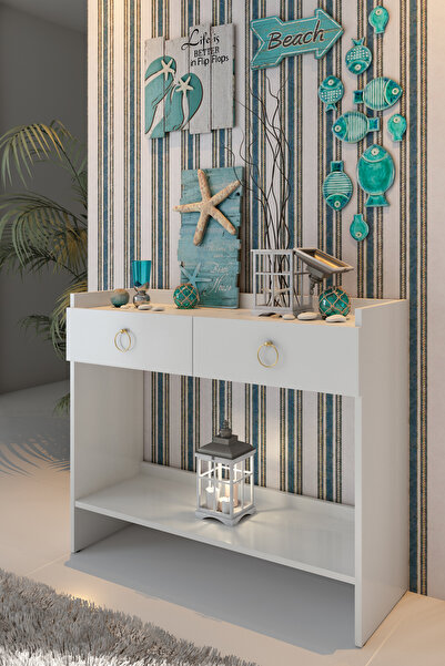 Boyut Mobilya Misty Serisi 2 Kapaklı, Dekoratif Dresuar (70 CM)