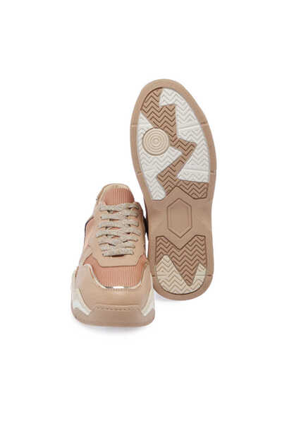 Tergan Bej Hakiki Deri Kadın Sneaker - K24I1AY67194-A25