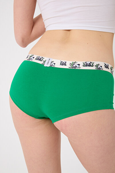 Saint Sail Βαμβακερό Lycra Εύκαμπτο Ύφασμα εμπριμέ Ζευγάρι Boyshort Γυναικείο Σλιπ