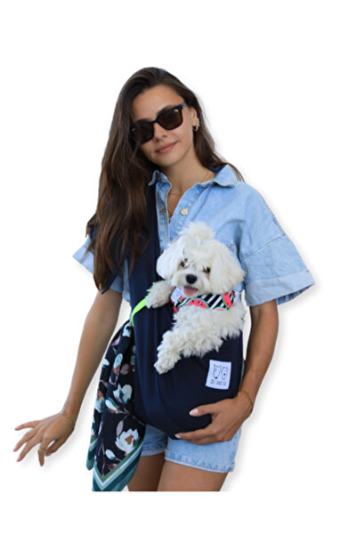 Oli and Lui Lacivert Köpek Taşıma Çantası (Pet Sling – Ana Kucağı)