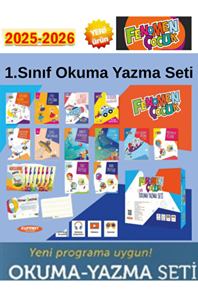 Fenomen Yayıncılık Fenomen Çocuk 1. Sınıf Okuma Yazma Seti 2025-2026 SEZON MÜFREDATI Yeni Maarif Müfredat