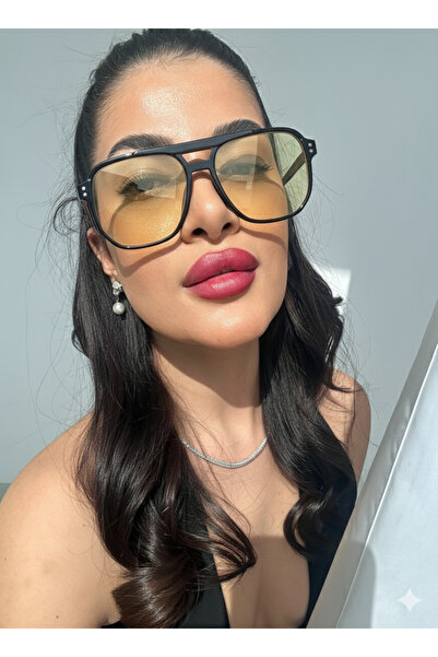 funeyes Colmar Double Bridge Light Yellow Glass Trend Model Unisex Sunglasses 50 20 148