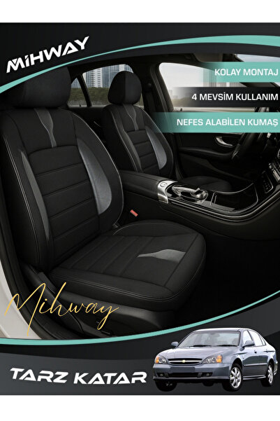 Mihway غطاء مقعد سيارة شيفروليه إيفاندا من سلسلة BETELGEUSE باللون الأسود، مج...