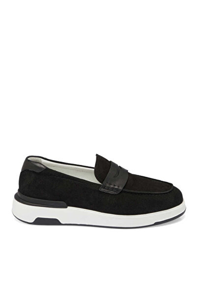 Tergan Siyah Hakiki Süet Deri Erkek Loafer - E24I1AY56786-A01