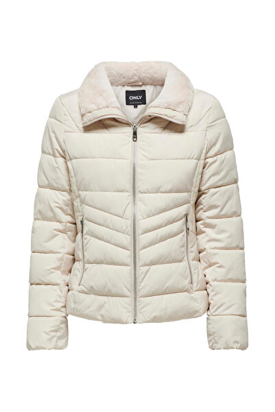 ONLY Krem Kadın Mont ONLHELEN SHORT PUFFER JACKET OTW