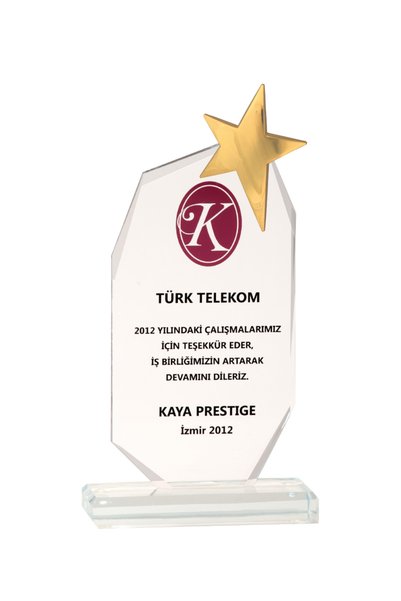 Odak Kupa - Cam Plaketler - CM-002 A - 12x23 cm