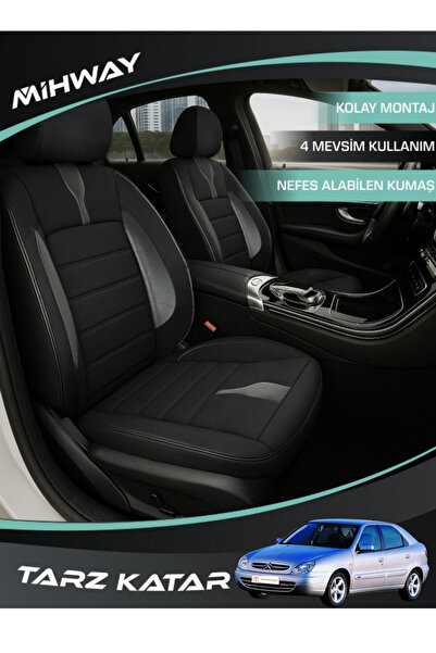 Mihway غطاء مقعد سيتروين كسارا من سلسلة بيتيلجوس الأسود، طقم كامل