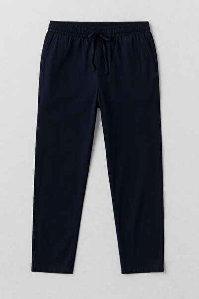 Redline Karalyan Men's Comfort Fit Relaxed Fit Cotton Trousers Navy Blue