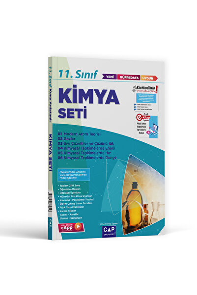 Çap Yayınları Çap 11. Sınıf Kimya Anadolu Video Konu Anlatımlı Fasikül Seti