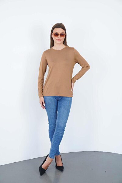 penyebizden Γυναικείο μπλουζάκι βισκόζης - Κανέλα