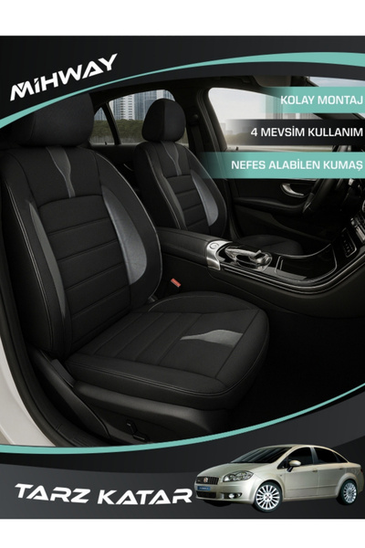 Mihway BETELGEUSE Siyah Serisi Fiat Linea Koltuk Kılıfı TAM SET