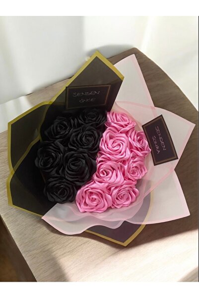 Baalaa Senden önce senden sonra gül buketi-El emeği kurdeleden çiçek-Sevgiliye hediye(NOT YAZILIR)