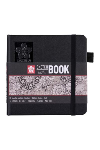 Sakura Sketchbook Hard Cover Sketch Drawing Notebook Ivory Paper 12X12 Cm. 14...