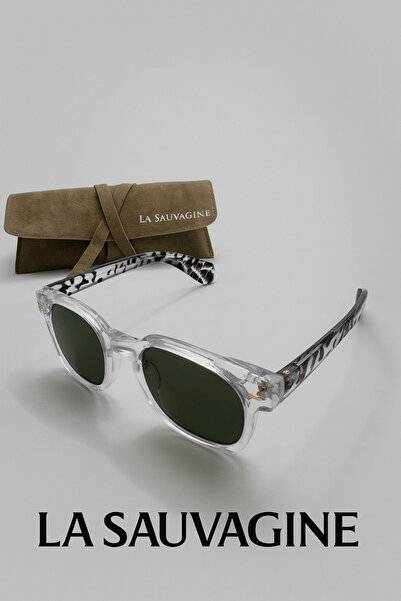La sauvagine Transparent Retro Unisex Sunglasses Uv400 Protection & with Velv...