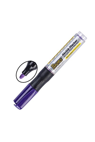 Brons Akrilik Marker Yuvarlak Uç 1 Adet Akrilik Markör Metal Seramik Ahşap Ku...