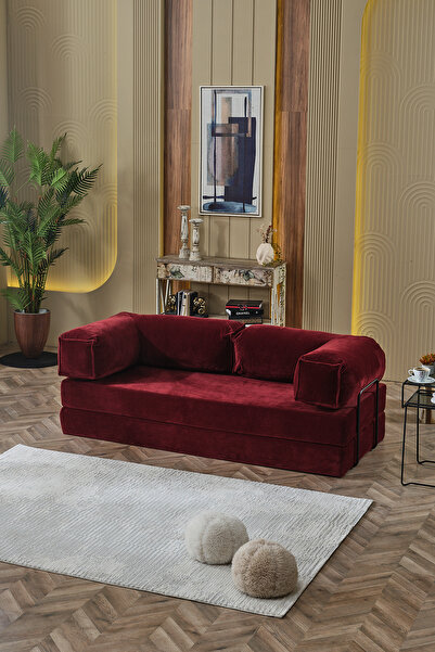 Dekoport Tiny 80x160 Kanepe Oyun Koltuğu Sinema Koltuğu Yatak Olabilen Fitilli Kadife 50 DNS BONDEX