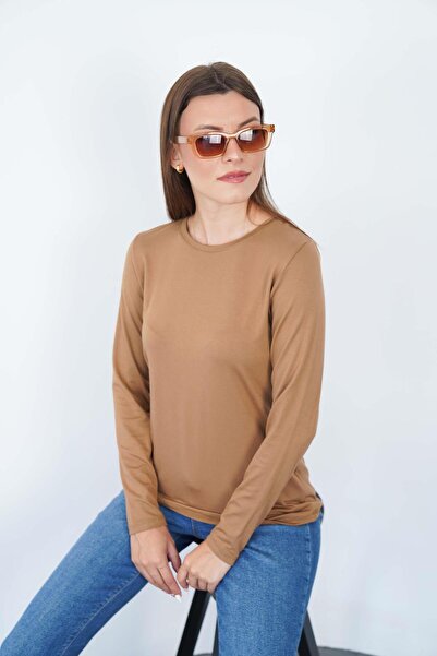 penyebizden Γυναικείο μπλουζάκι βισκόζης - Κανέλα