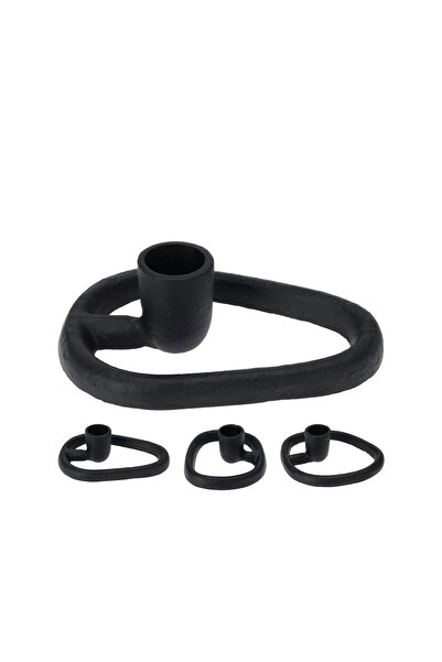 BOYNER EVDE Siyah Şamdan Mum MUMLUK 11X9X3CM