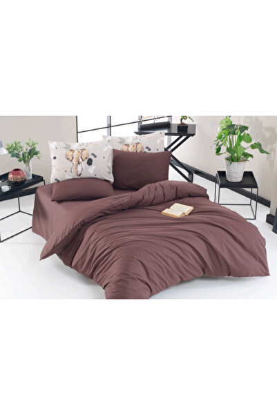 The Fabric Double Cotton Plain Elephant Double-Sided Duvet Cover Set Ranforce