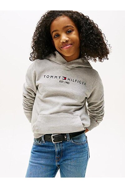 Tommy Hilfiger UNISEX ESSENTIAL LOGO HOODIE MADE OF PURE COTTON