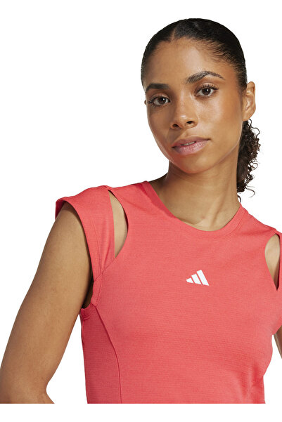 adidas IN6166 WOW DRESS PRO Turuncu Yuvarlak Yaka Normal Kalıp Kadın Elbise