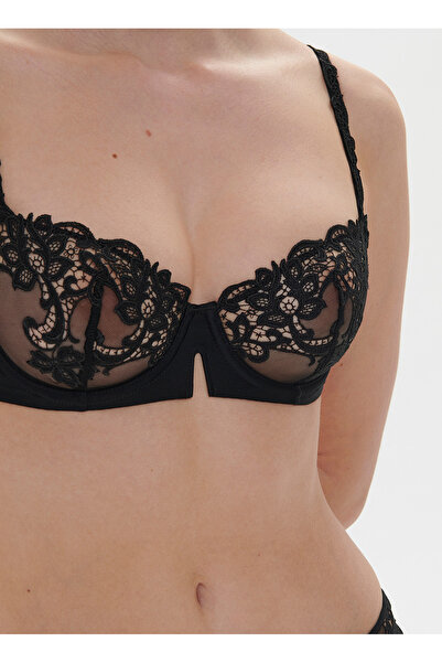 Simone Perele Siyah Balenli Sütyen 15C330