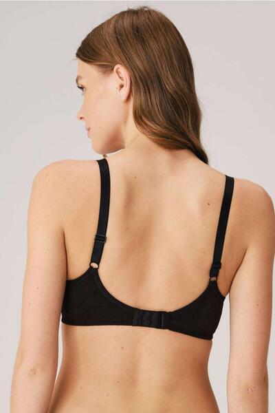 civetta Cotton Underwire-Free Maternity Front-Opening Black Nursing Bra