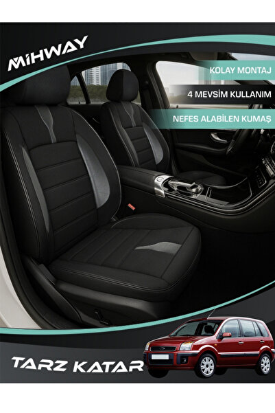 Mihway غطاء مقعد سيارة فورد فيوجن من سلسلة BETELGEUSE باللون الأسود، مجموعة ك...