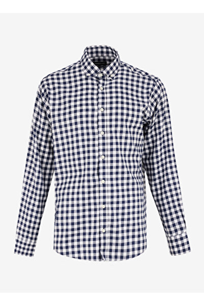 ALTINYILDIZ CLASSICS Altınyıldız Classics Comfort Fit с копчета и яка, тъмнос...