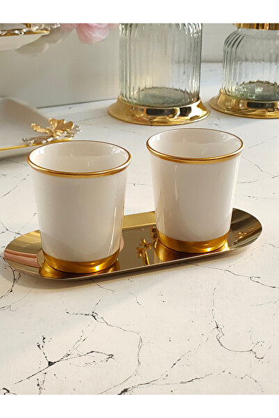 REGNA HOME Fine Living Golden Mug Set -3 Pieces