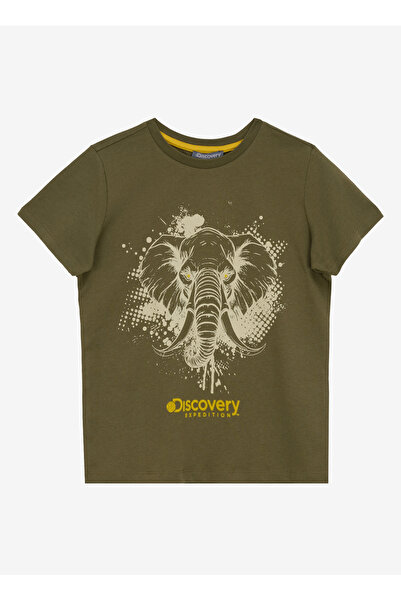 Discovery Expedition Baskılı Haki Erkek Çocuk T-Shirt D5SB-TST3223