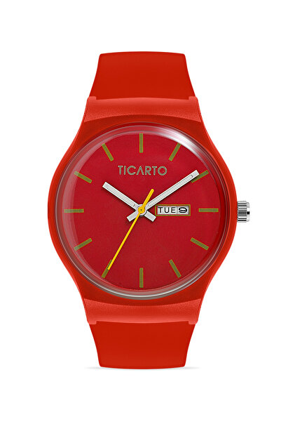 Ticarto Unisex Silicone Red Wrist Watch Tctsr004402S0198