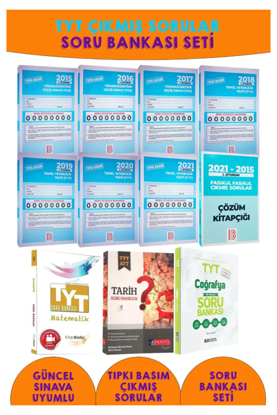 Panem Yayınları Tyt Çıkmış Sorular Bir Numara-kitap Vadisi Tyt Matematik-coğr...